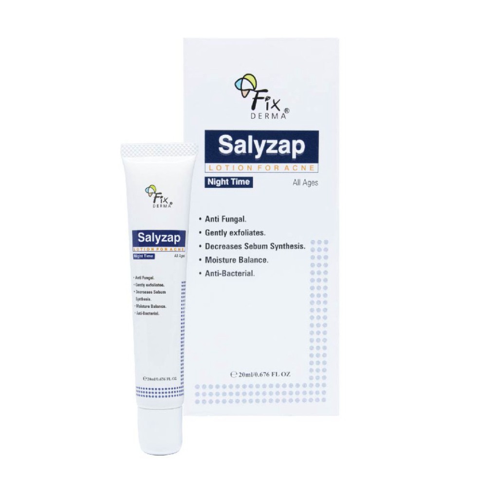 [CHÍNH HÃNG] Fixderma Sữa Dưỡng Giảm Mụn Ban Đêm Salyzap Lotion For Acne 20Ml