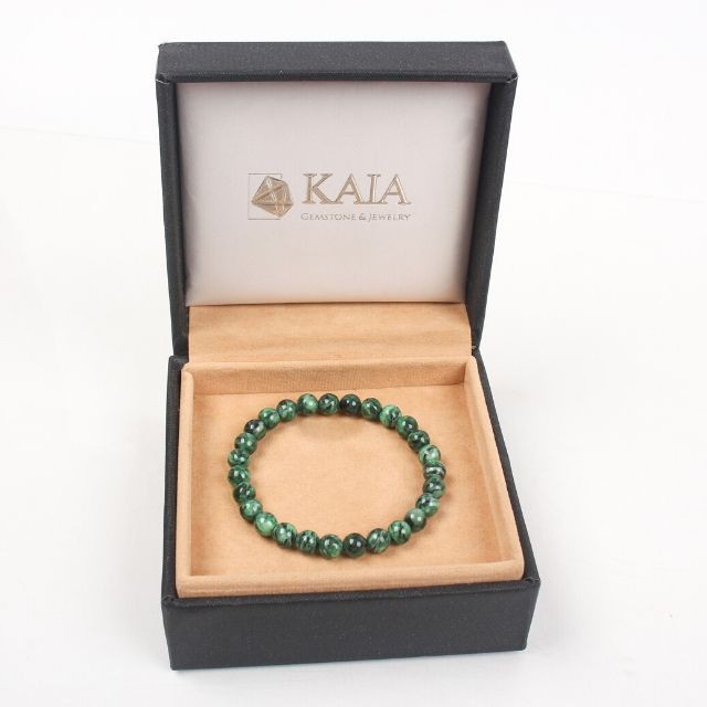 Vòng tay chuỗi hạt cẩm thạch xanh vân lý 6 - 7 li - KAIA