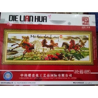 Tranh thêu chữ thập thêu kín Mã Đáo Thành Công 222574