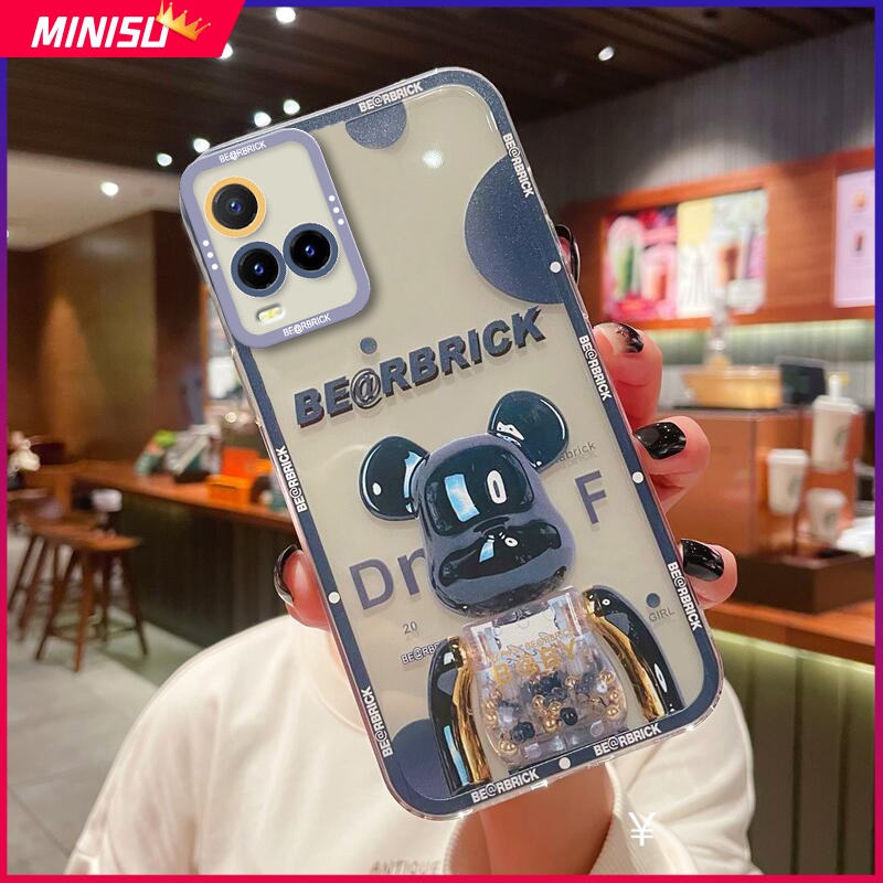 Ốp Điện Thoại Silicon Bảo Vệ Camera In Hình Gấu Cho VIVO V23 V23E V21 V21E V20 V20SE V20Pro V15 V15Pro V17 V11i X80 X70 X60 Pro