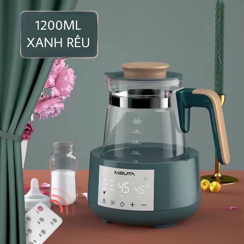Máy Đun Nước Pha Sữa Misuta,1,2l Giữ Ấm 24h, Khử Clo, Máy Hâm Nước, Bình Nấu Nước Pha Sữa