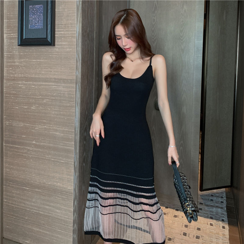 Đầm 2 Dây Chữ A Phối Lưới Thời Trang Cho Nữ | BigBuy360 - bigbuy360.vn