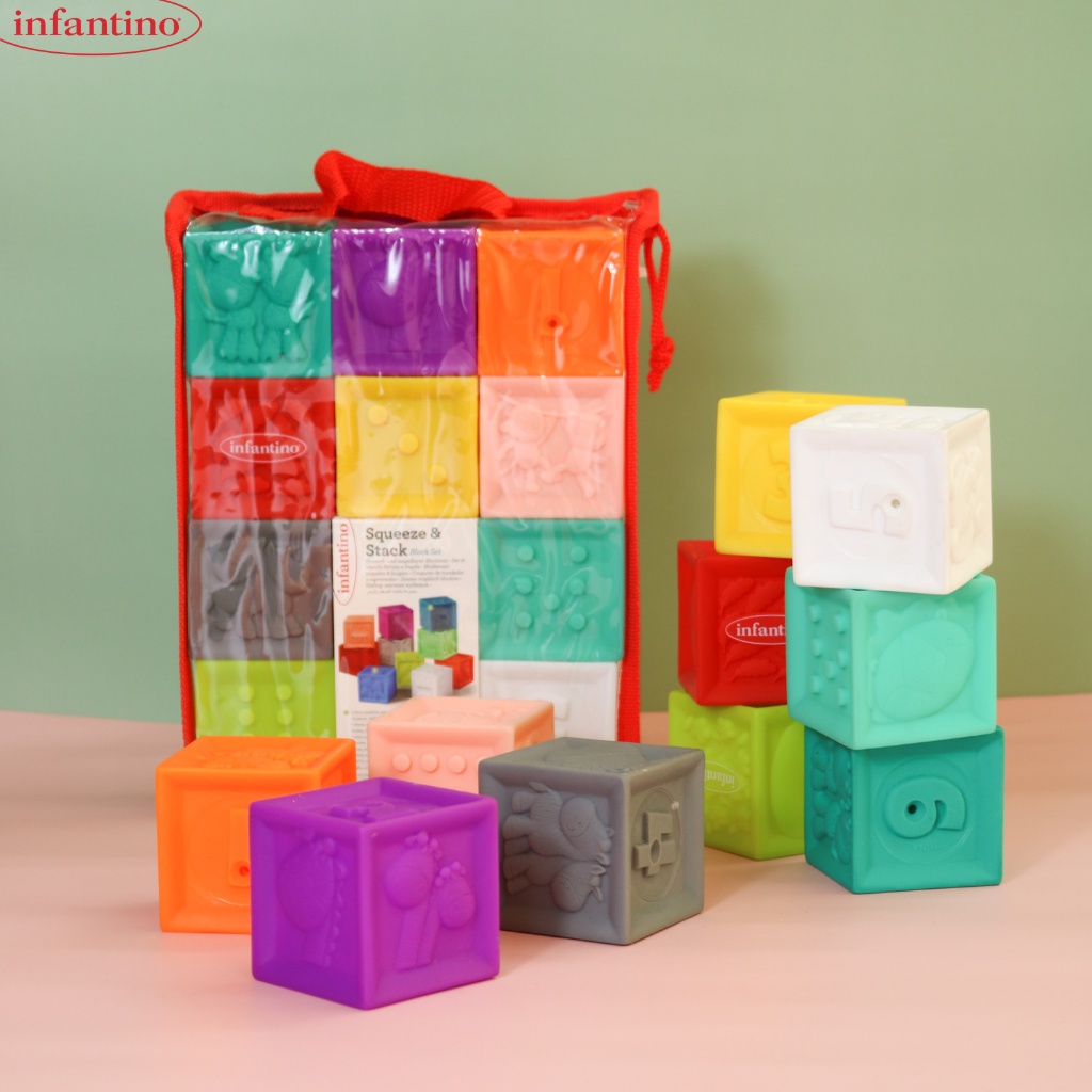 Đồ Chơi Xếp Hình 3D INFANTINO Sắc Màu, Hình Thù Khác Nhau - Giúp Bé Phát Triển Toàn Diện Cho Bé