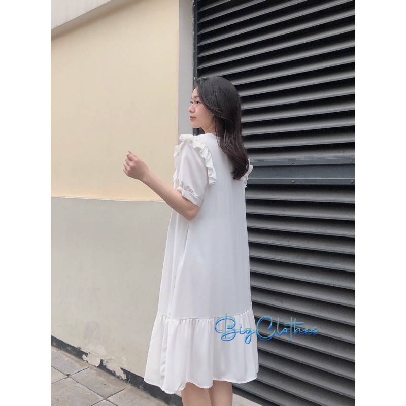 Đầm váy trắng bigsize babydoll dáng dài thiết kế váy trắng công chúa dự tiệc chất lụa hàn thoáng mát BC007