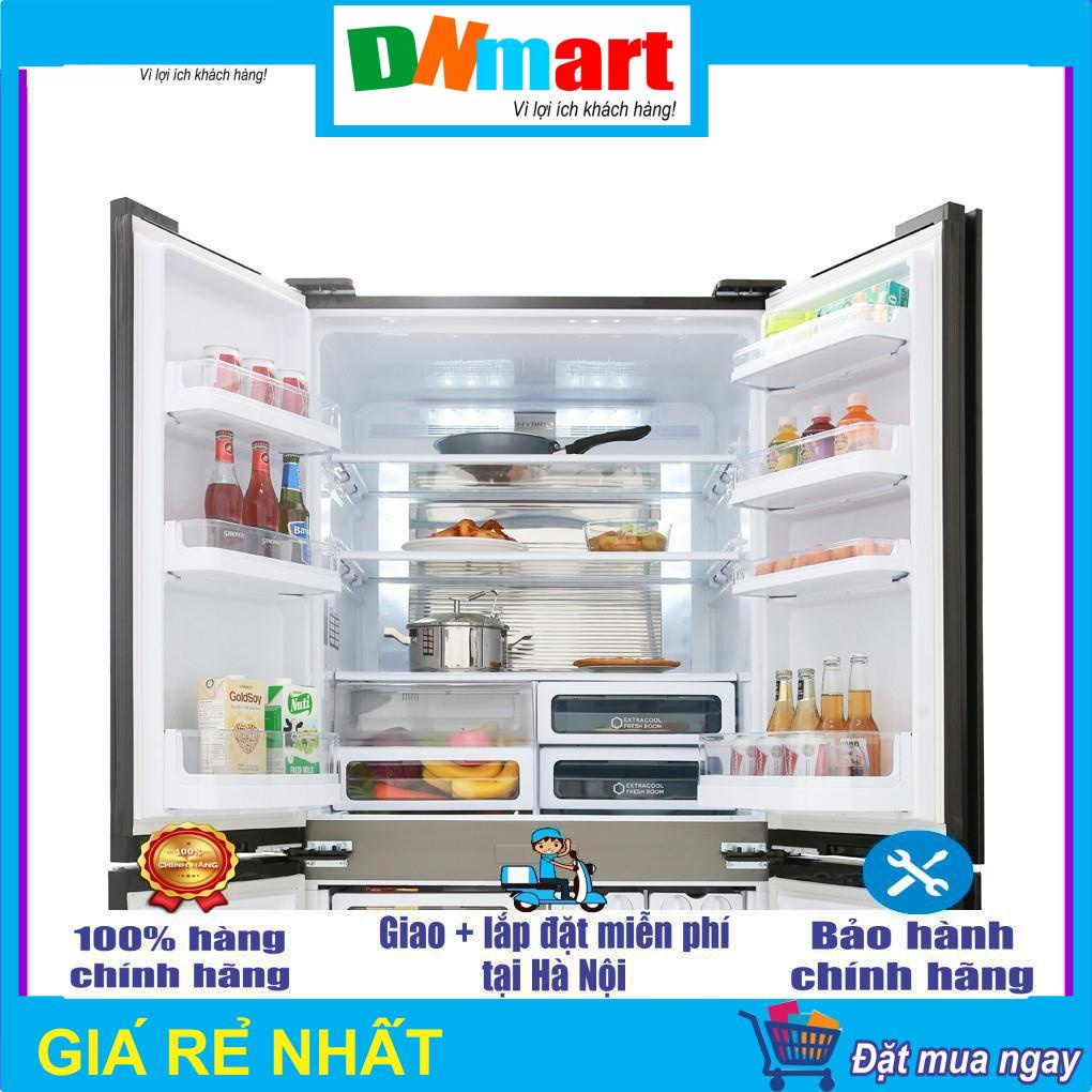 Tủ lạnh Sharp SJ-FX688VG-BK 4 cánh màu gương đen inverter 678L