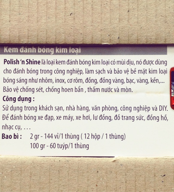 Kem đánh bóng kim loại