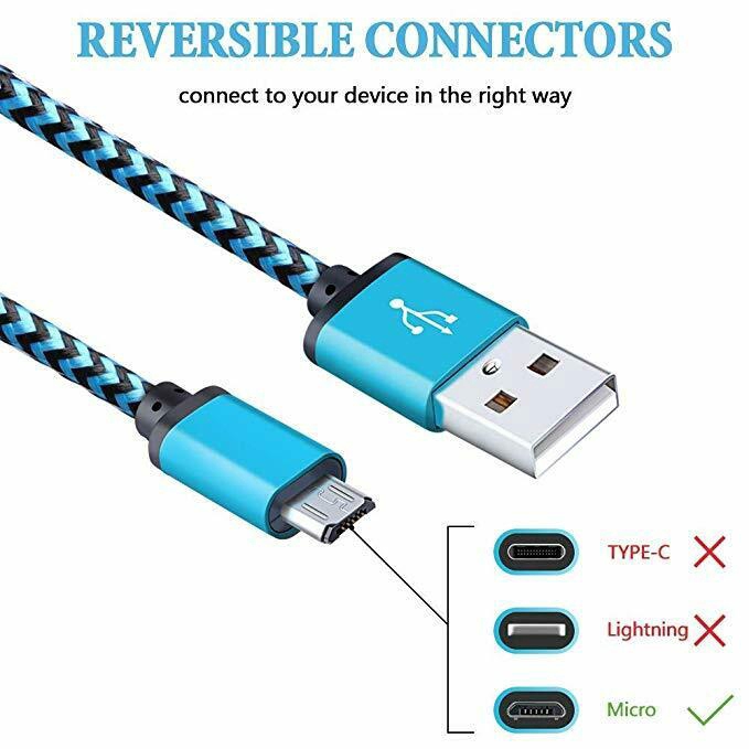 Cáp Sạc Micro Usb Dây Bện Dài 1 / 2 / 3m Cho Điện Thoại Android