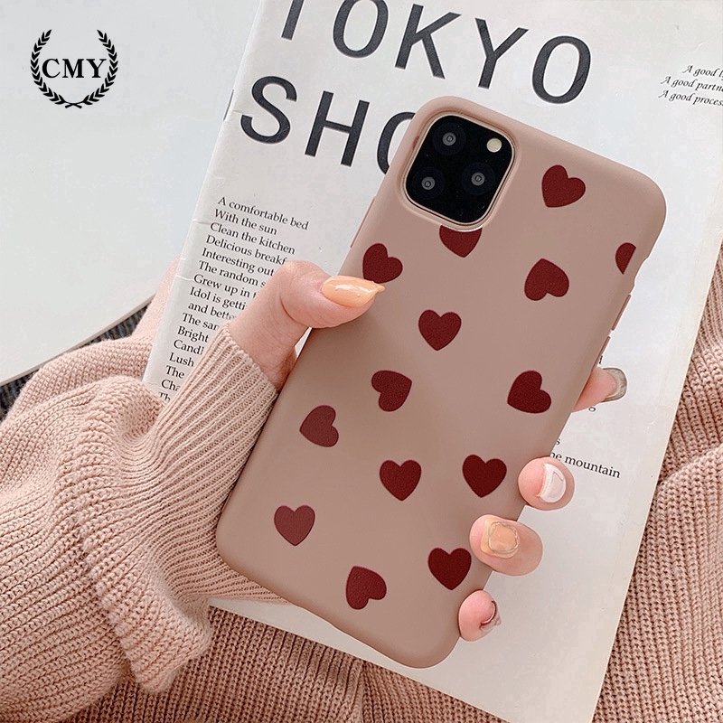 Ốp lưng họa tiết trái tim đáng yêu cho iPhone11/11Pro 11pro Max X XR XS XS MAX 7 8 plus SE | BigBuy360 - bigbuy360.vn