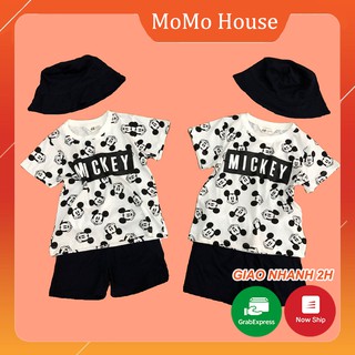 Bộ Cộc Tay Cho Bé Kèm Mũ Mickey