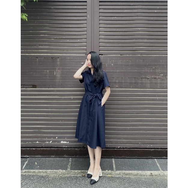 Đầm Navie Shirt xanh đen