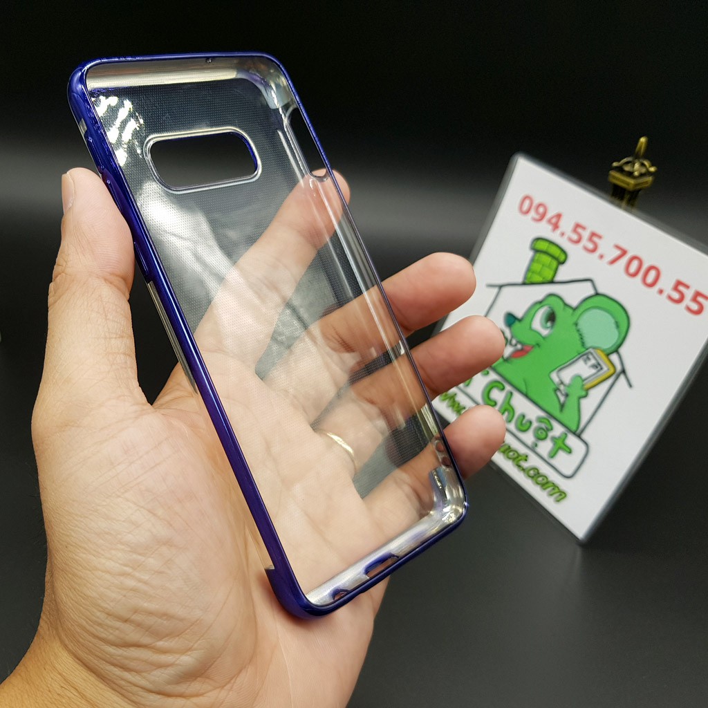 [Ảnh Thật] Ốp lưng Samsung S10e Dẻo Trong Suốt Viền Xi Màu