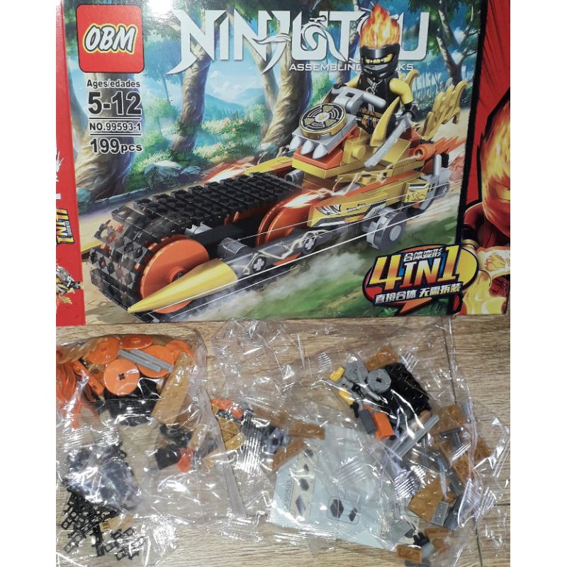 Lắp ráp 1 hộp LegoNinjutsu 99593 Siêu xe hoặc máy bay có 200 chi tiết bằng nhựa ABS rất đẹp