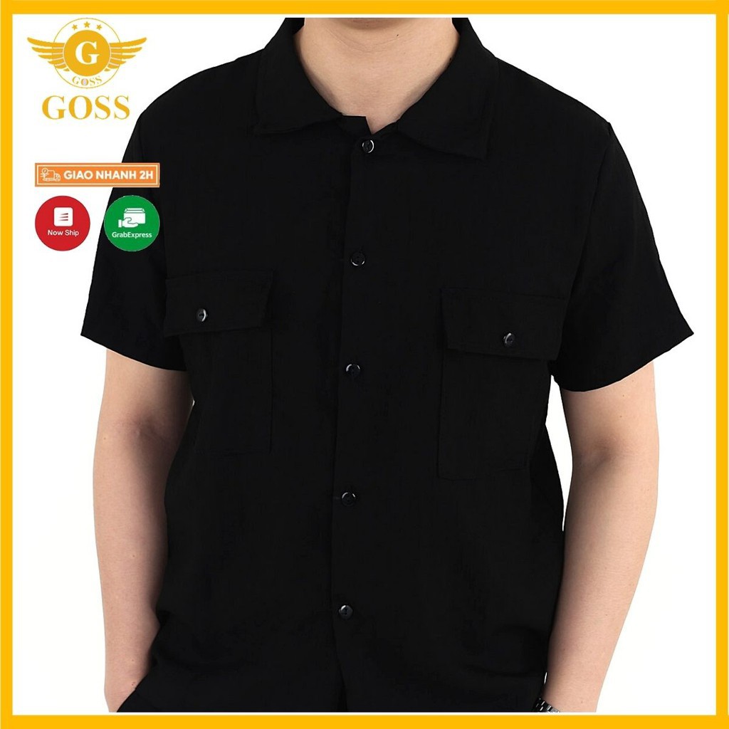 Bộ Đũi Nam Cổ Bẻ Cao Cấp, Vải Đũi Siêu Mềm Mịn Thoáng Mát Thấm Hút Mồ Hôi-GOSS M323 | BigBuy360 - bigbuy360.vn