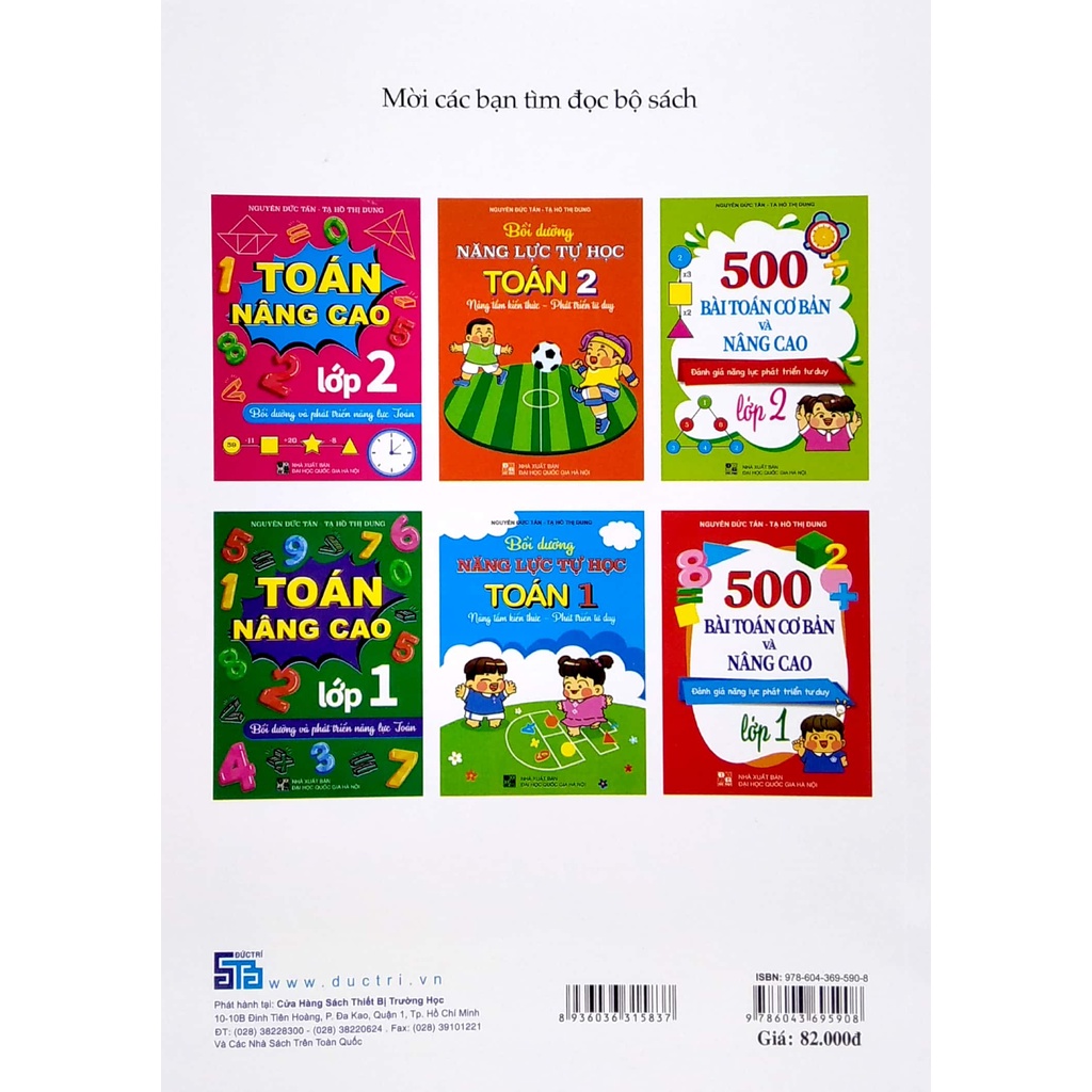 Sách 500 Bài Toán Cơ Bản Và Nâng Cao Lớp 2 (Đánh Giá Năng Lực Phát Triển Tư Duy)