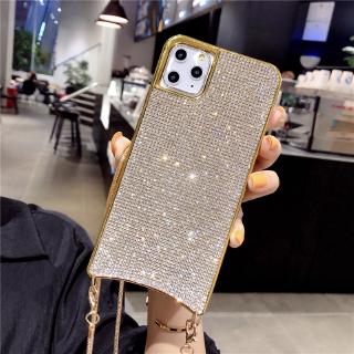 Ốp điện thoại trang trí kim cương giả lấp lánh sang trọng cho iPhone XS Max / XS / XR / X / 7 / 8 Plus / 11 /12 Pro Max