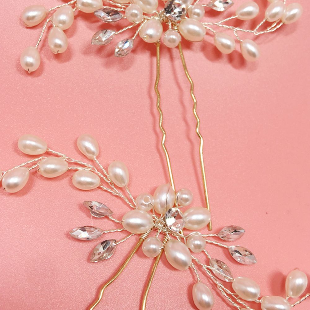 Kẹp Tóc Kim Loại Hình Hoa Đính Đá Xinh Xắn Cho Nữ