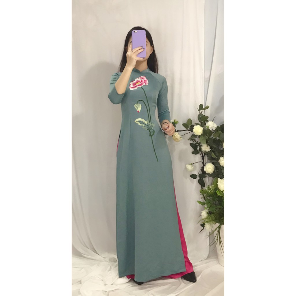 #Sale# Áo dài truyền thống thêu đẹp