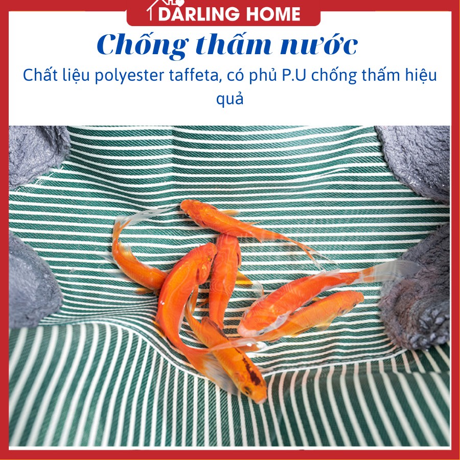 Tạp Dề Nấu Ăn Chống Nước Hàn Quốc Có Khăn Lau Bên Hông Dễ Thương Darling Home