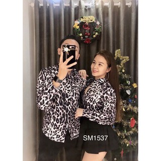 ÁO SƠ MI LỤA NAM NỮ HỌA TIẾT DA BEO, ÁO SƠ MI COUPLE NAM NỮ HÀNG CAO CẤP