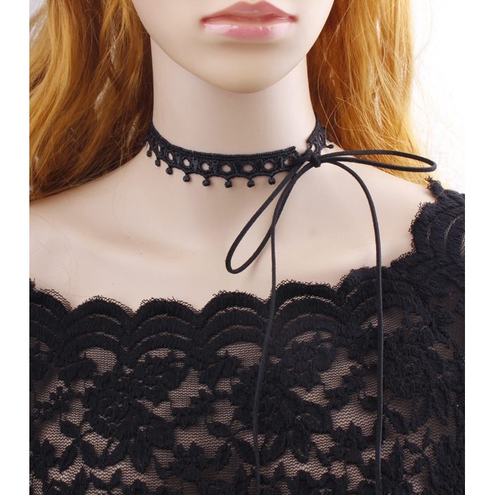 (Vòng cổ) Choker tatoo cổ trang tua rua snsd thiết kế thời trang idol Hàn Quốc cá tính dây chuyền