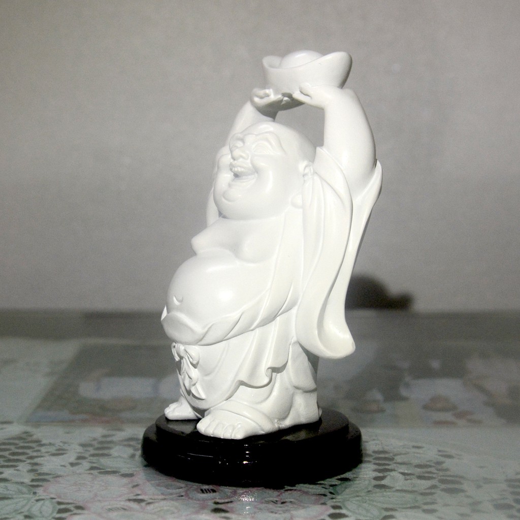Tượng ngài Di Lặc Bồ Tát nâng thỏi vàng cao 12cm-nhiều mẫu