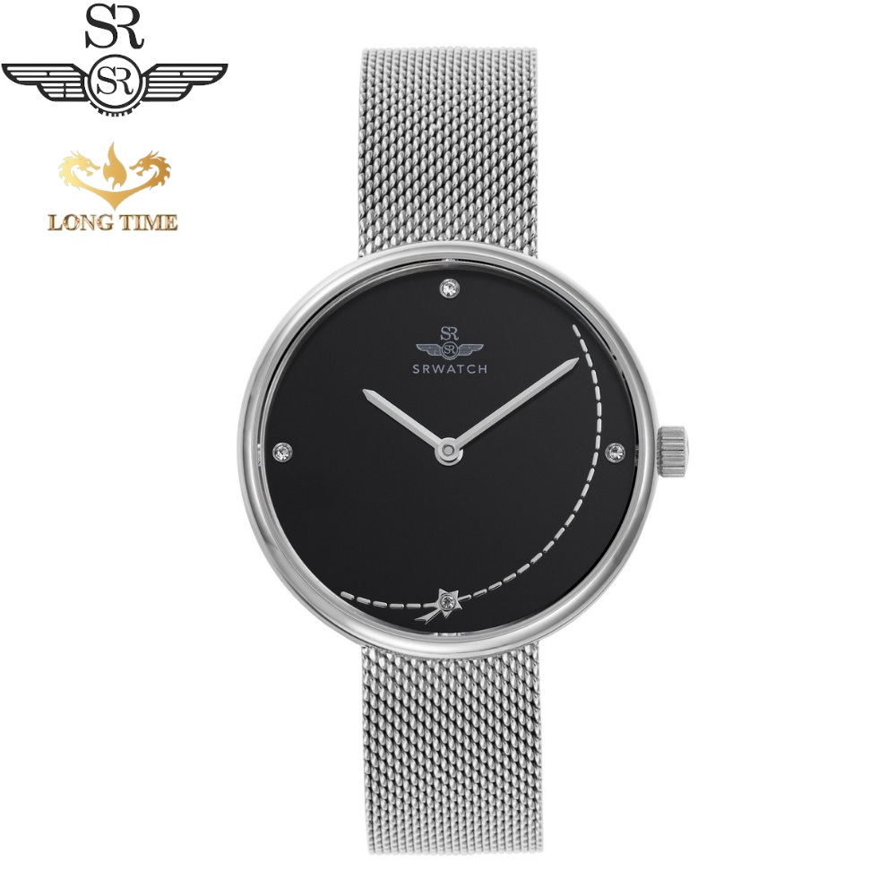 Đồng hồ nữ SRWATCH chính hãng SL5008.1101BL mặt kính sapphire mạ vàng đính đá kim cương chống trầy chống nước 5ATM