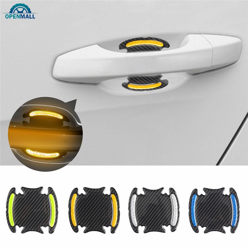 Bộ 4 hình dán phản quang gắn tay mở cửa xe hơi