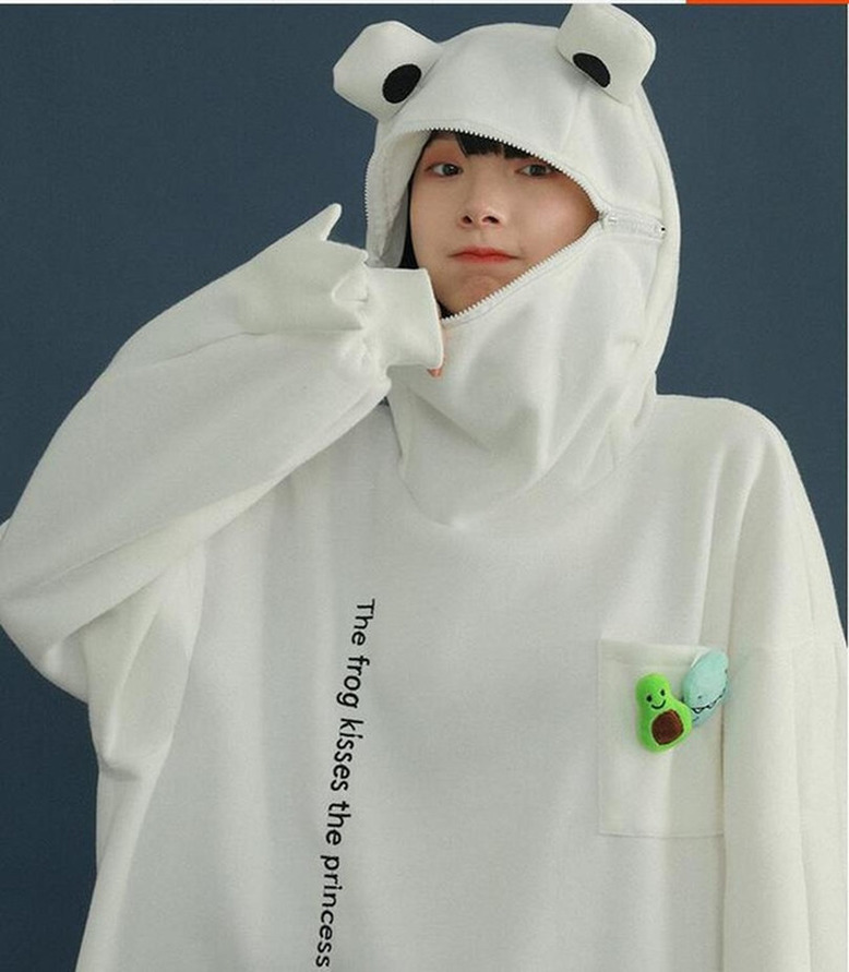 🌸hấp dẫn🌸 Áo Hoodie Dáng Rộng Hình Ếch Độc Đáo Thời Trang Cho Nam | BigBuy360 - bigbuy360.vn