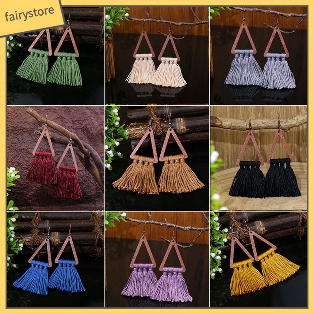 1 Đôi Khuyên Tai Phong Cách Bohemian Thời Trang Cho Nữ