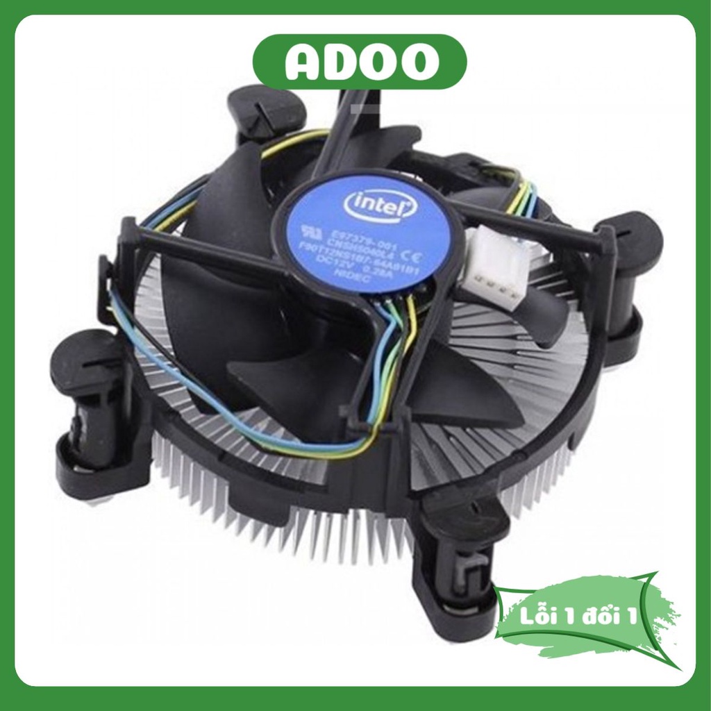 Fan box CPU Quạt chip box Cao Cấp socket 775/1155/1150 - Fan Led 5 màu siêu đẹp hàng chất lượng giá rẻ ADOO