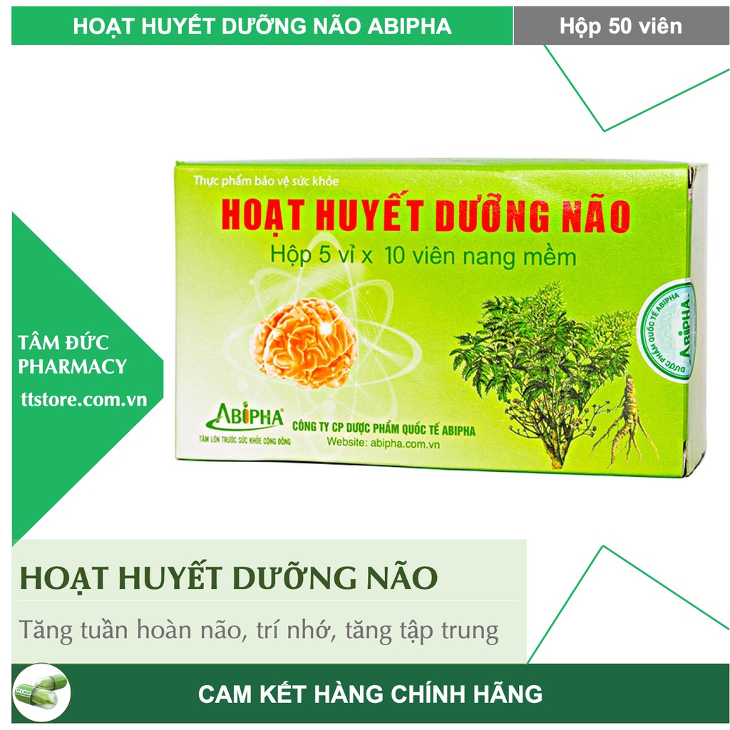 HOẠT HUYẾT DƯỠNG NÃO [Hộp 50 viên] [ABIPHA, TRAPHACO]