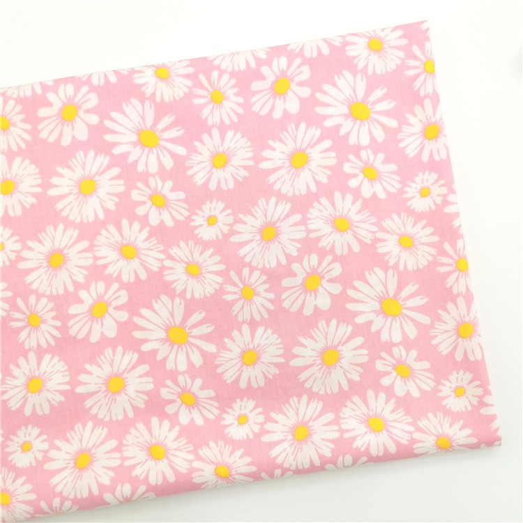 Tấm Vải 100% cotton In Hình Hoa Cúc Dành Cho May Váy Trẻ Em