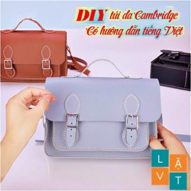 Có Video Hướng Dẫn tự làm Túi Da Cambridge đeo chéo - Túi Da Handmade, Túi Da tự may - Mẫu hot 2021