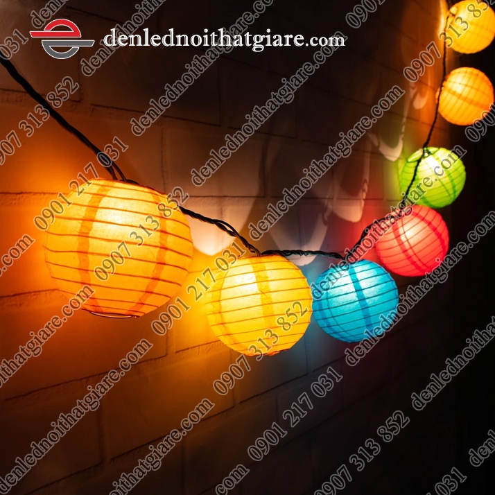 Combo 5 ĐÈN LỒNG GIẤY Lụa Tròn 30cm - Trang Trí Đám Cưới, Nhà Hàng, Sân Vườn, Quán Ăn, Lễ Hội