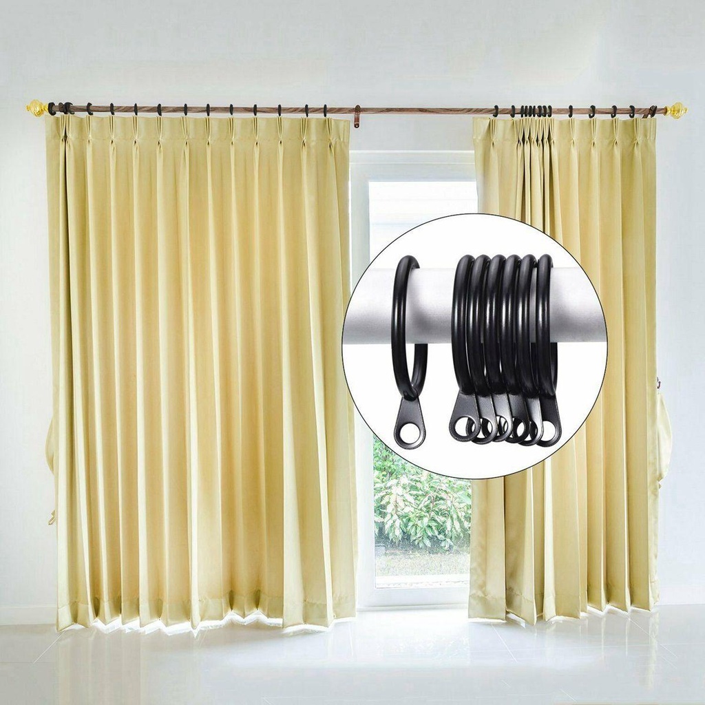 Vòng Treo Rèm Cửa Bằng Kim Loại Chịu Được Sức Nặng 5 Màu In Họa Tiết