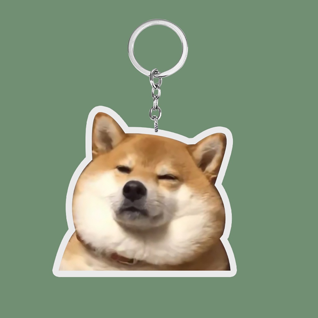 Móc khóa chó corgi ngốc nghếch cho bạn bè, người yêu
