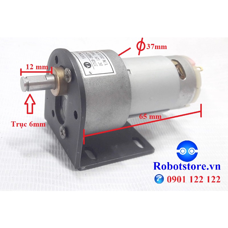 Động cơ giảm tốc 740rpm 12VDC