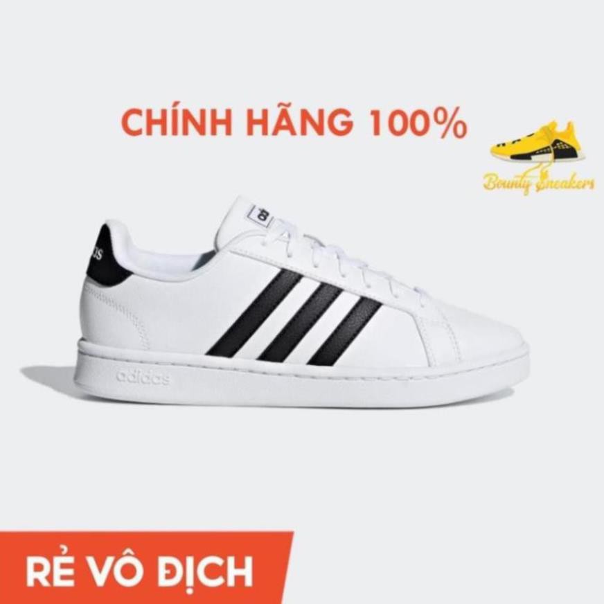 [Sale 3/3]Giày Sneaker Thời Trang Nam Adidas Grand Court  Trắng Đen F36483 - Hàng Chính Hãng - Bounty Sneakers -B98 L