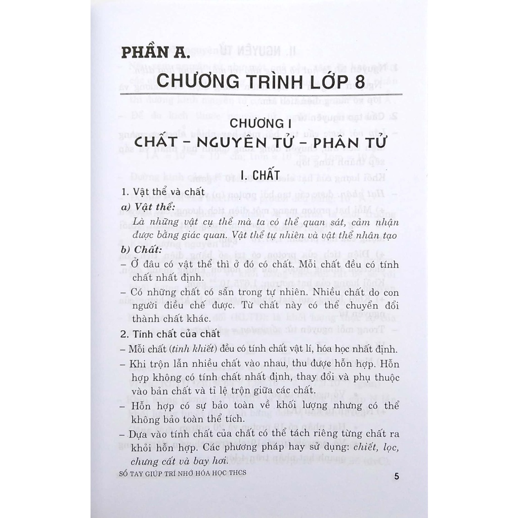 Sách Giúp Trí Nhớ Hóa Học 8-9