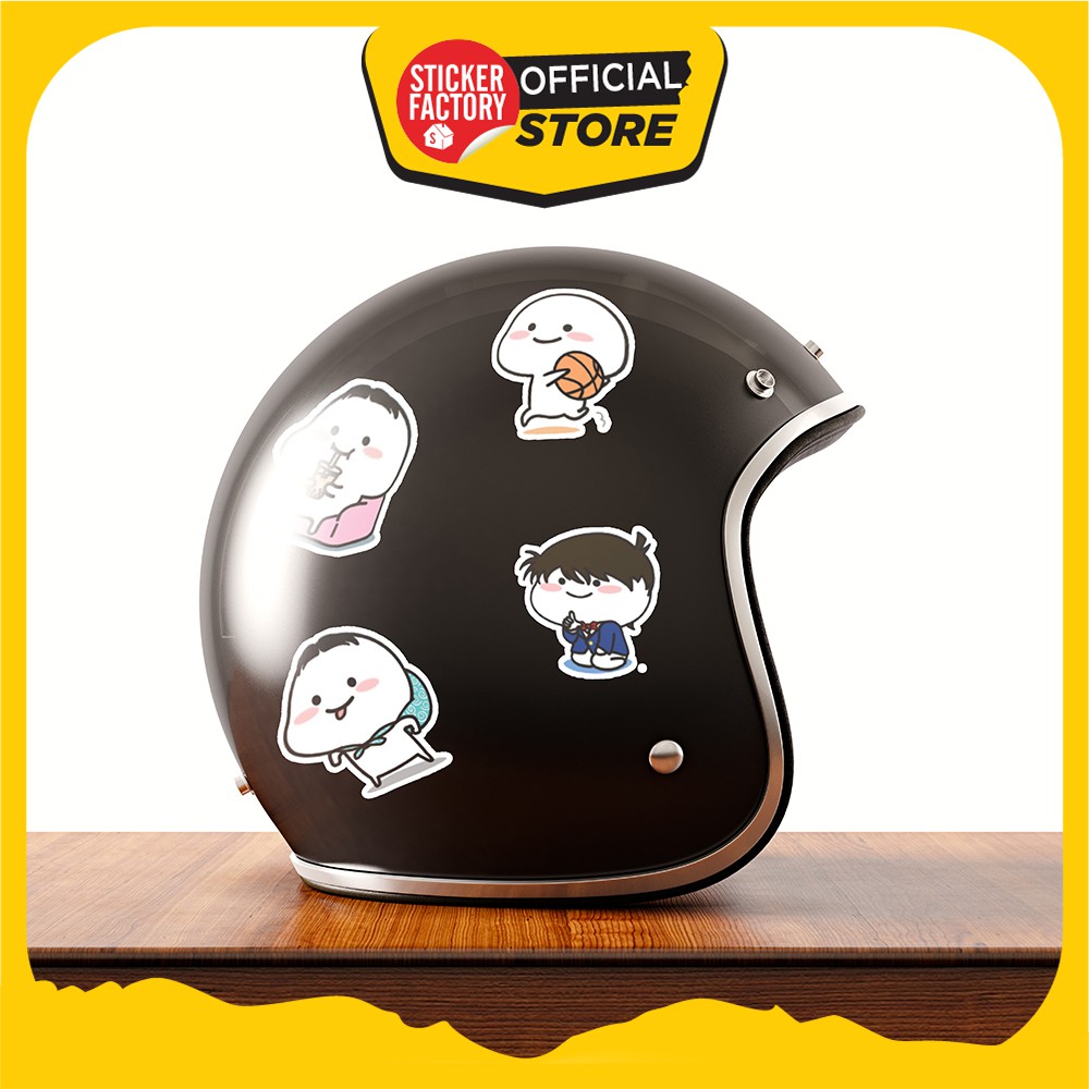 Hộp set 30 sticker decal hình dán nón bảo hiểm , laptop, xe máy, ô tô STICKER FACTORY - Quyby