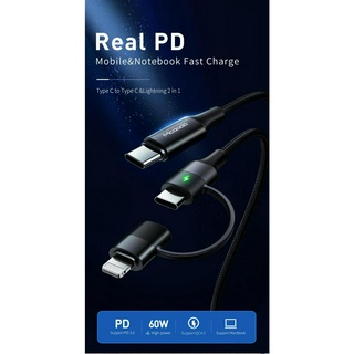Dây Cáp Sạc Nhanh Type-C / Lightning 8pin Sang Type-C PD 1.2m