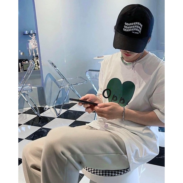 ÁO THUN TAY LỠ COTTON OPPA FORM UNISEX NAM NỮ (kèm ảnh thật)