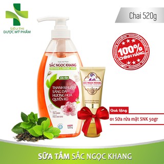 SỮA TẮM SẮC NGỌC KHANG 520G (Tặng Sữa rửa mặt SNK 50gr)