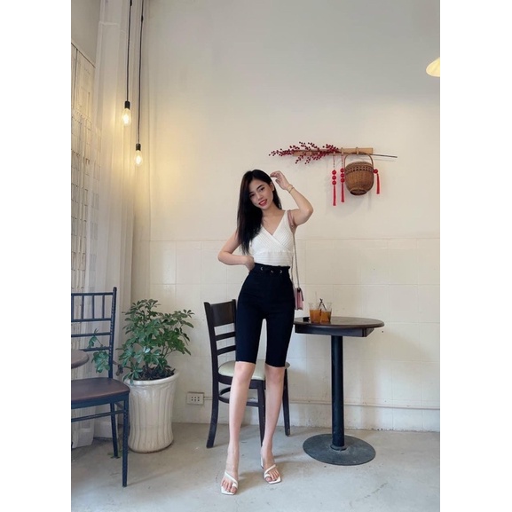 Quần jean ngố form ôm co giãn lưng cao hàng loại 1 ( hình thật kèm video )