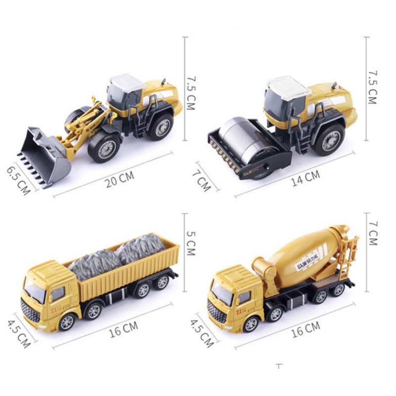 Xe Đồ Chơi Trẻ Em Tepota Mô Hình Xây Dựng Kỹ Thuật Chất Liệu Hợp Kim Cao Cấp Đẹp X03