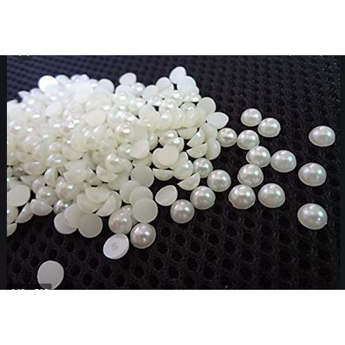 Gói 10gam hạt bẹt, hạt châu, ngọ c trai nhựa (hình bán cầu) dán nhiều size
