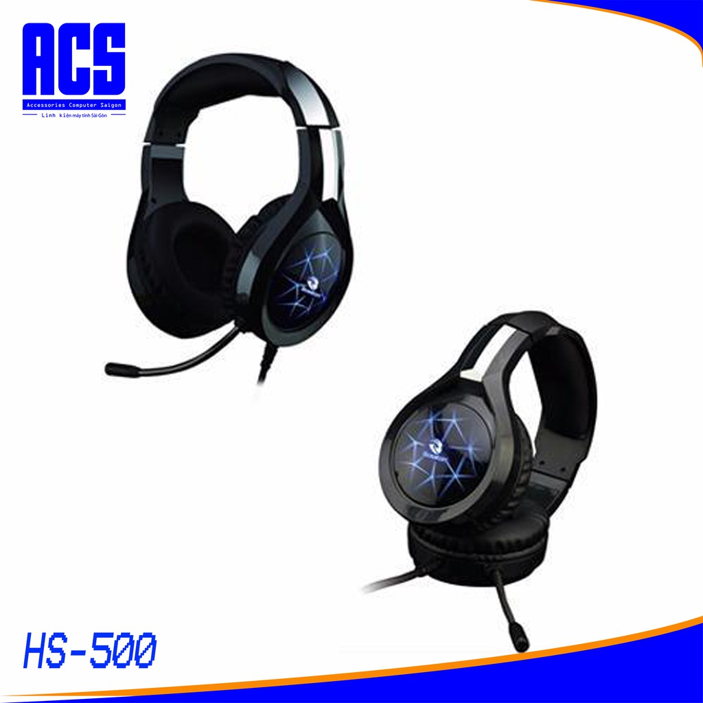 Tai nghe chụp tai chuyên Game Bosston HS500 Led đa màu - Super Bass