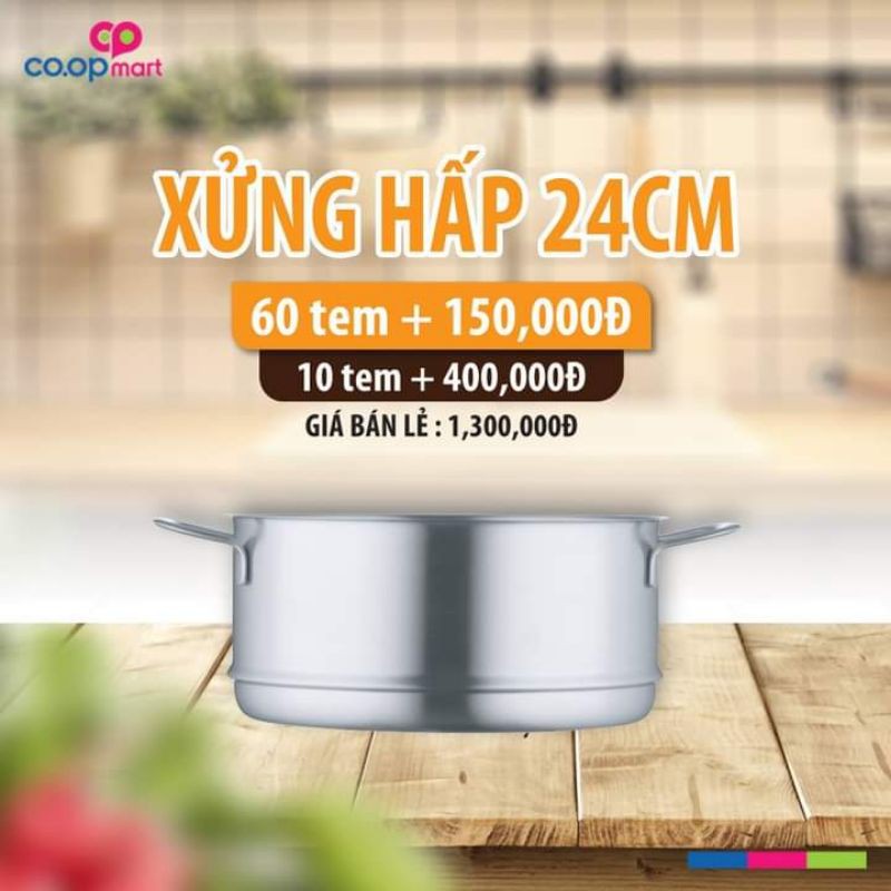 Xửng hấp inox Fontignac 24cm