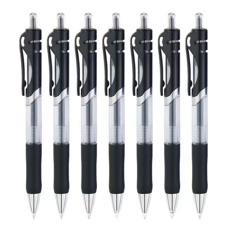 Set 3 bút bi và 10 ruột bút OSSAYI mực màu đen/ đỏ/ xanh dương ngòi 0.5mm thu gọn được