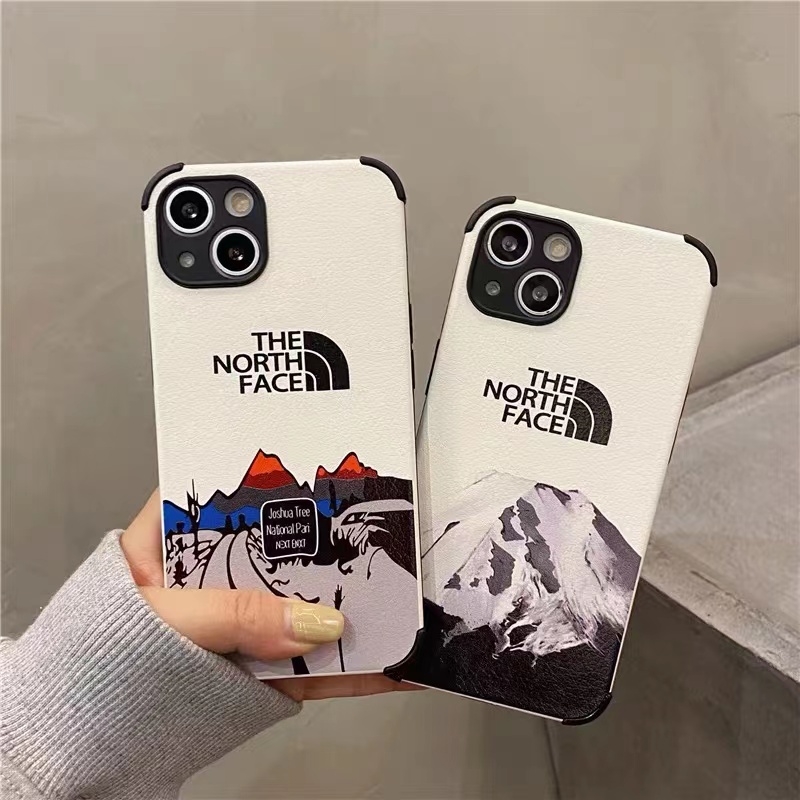 THE NORTH FACE Ốp Lưng Da Họa Tiết Núi Tuyết Cho iphone 13 Pro Max i13 13pro 11 Pro Max i11 X XR Xs Max 7 plus 8 plus 12Pro 12 Pro Max 6 plus 6s plus